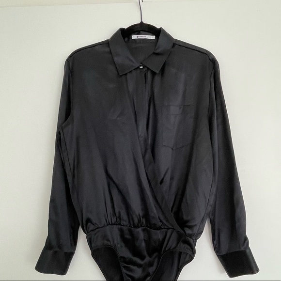 T by Alexander Wang Bodysuit Silk Blouse - Picture 2 of 9